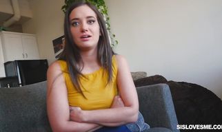 Slutty brunette girlfriend Gia Paige receives a hard muff pummeling