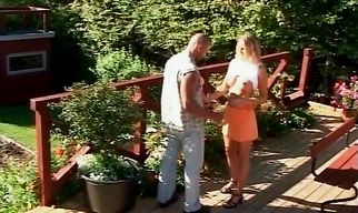 Voluptuous gf sitting down on a royal throne with passion