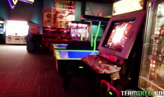 Naughty brunette Aubrey Sky loudly takes a hard packing monster from behind